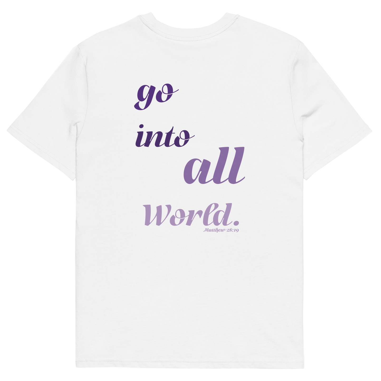 EMBROIDERED GO INTO ALL WOLRD T-SHIRT