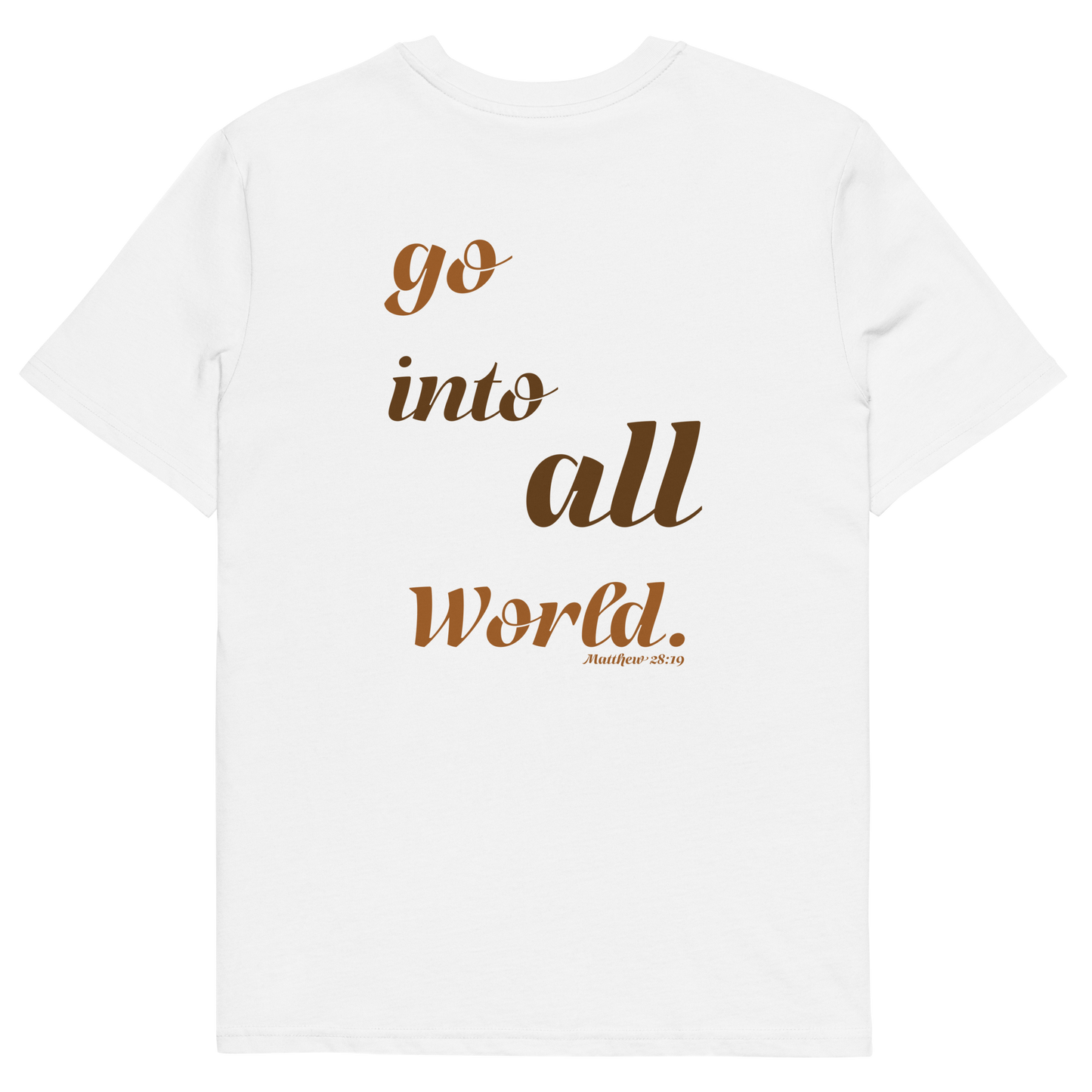 EMBROIDERED GO INTO ALL WOLRD T-SHIRT