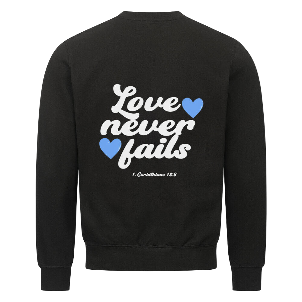 LOVE NEVER FAILS SWEATER