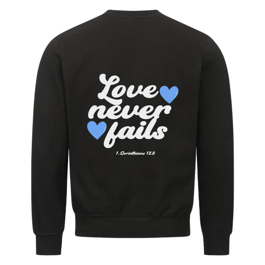 LOVE NEVER FAILS SWEATER