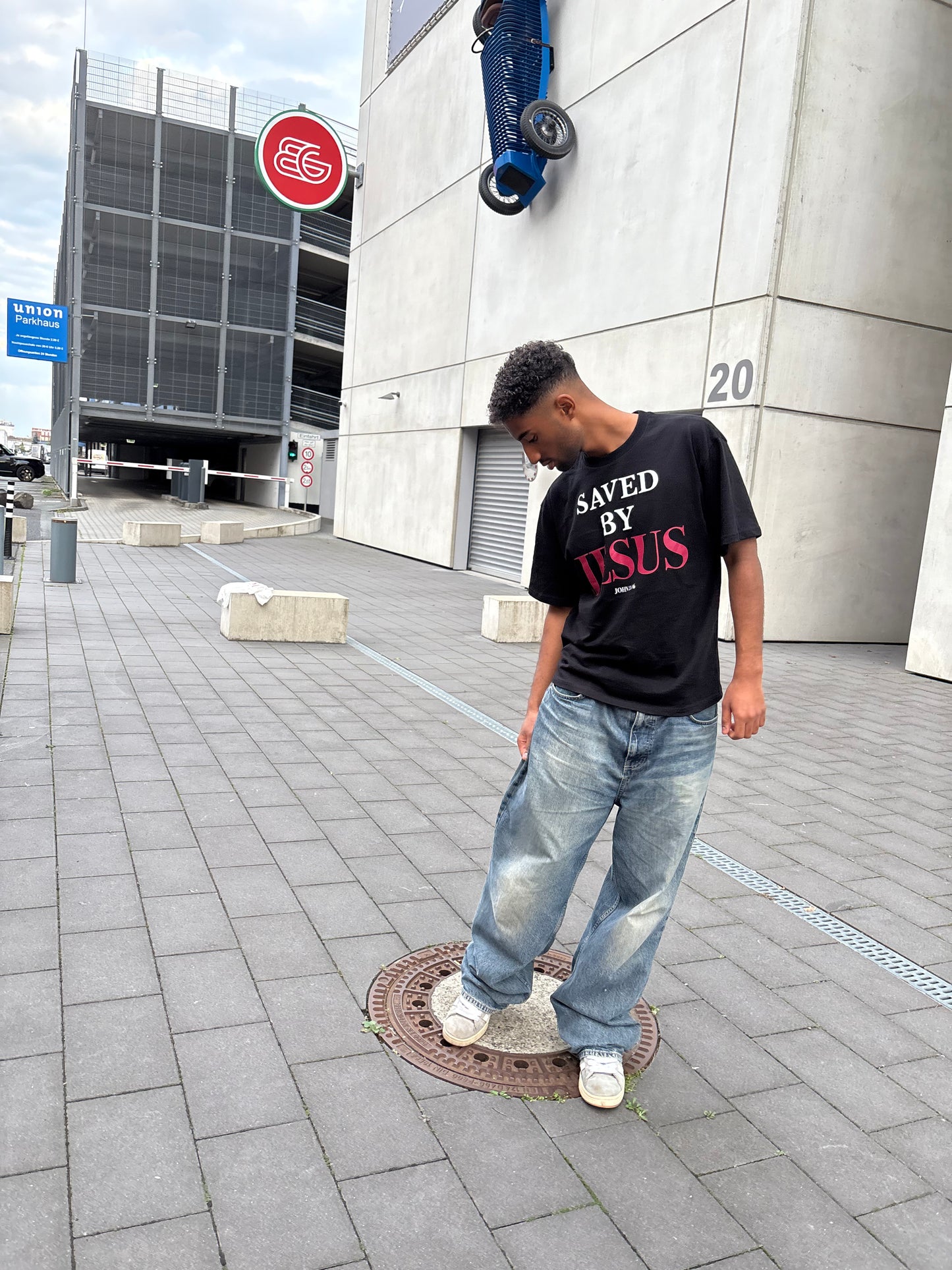 SAVED BY JESUS OVERSIZED SHIRT