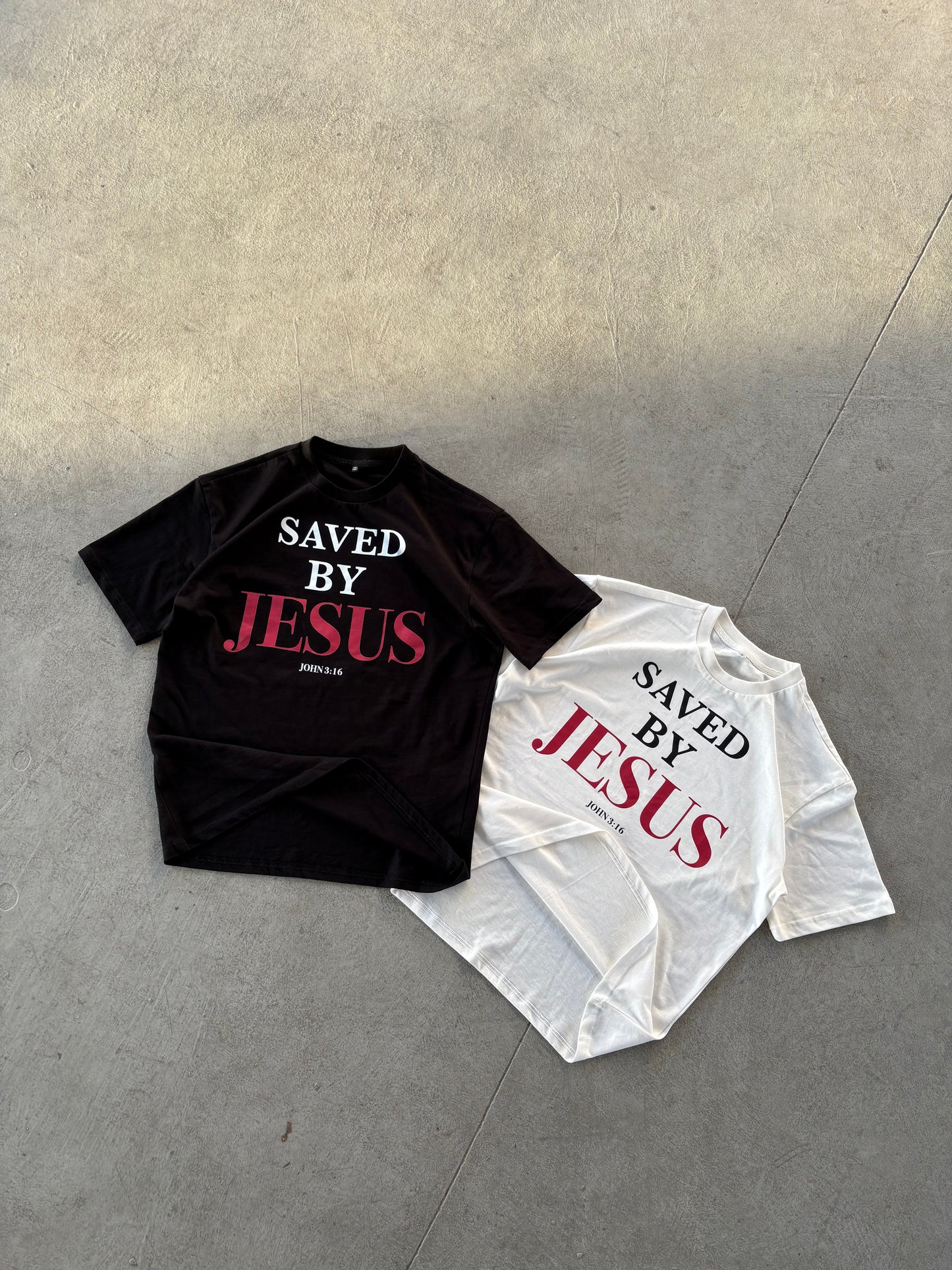 SAVED BY JESUS OVERSIZED SHIRT