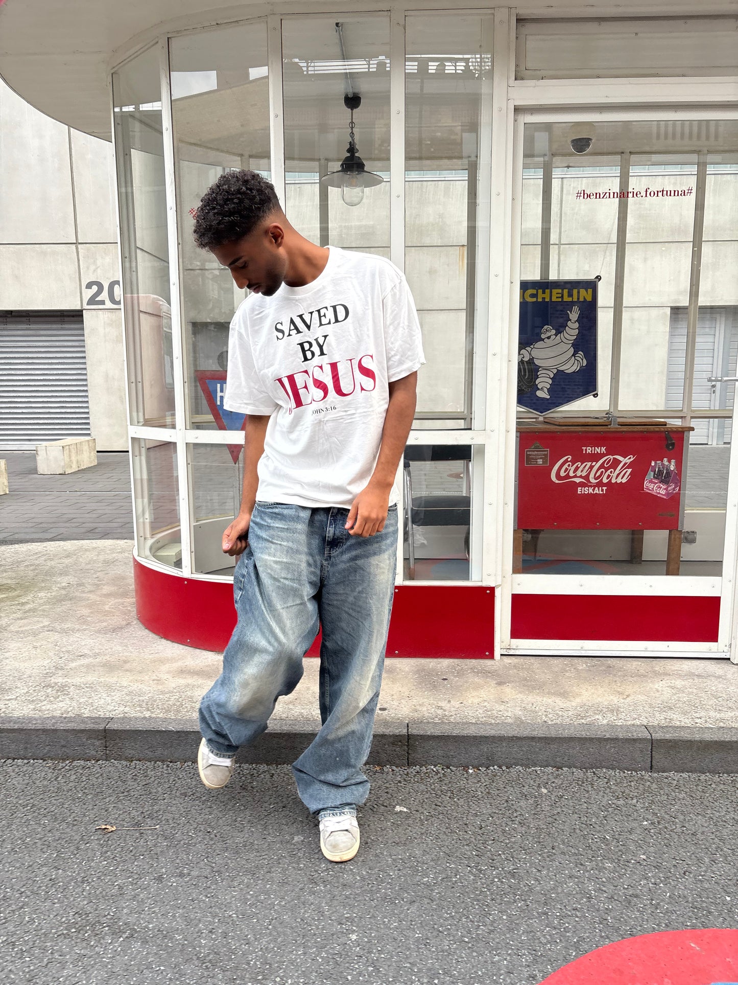 SAVED BY JESUS OVERSIZED SHIRT