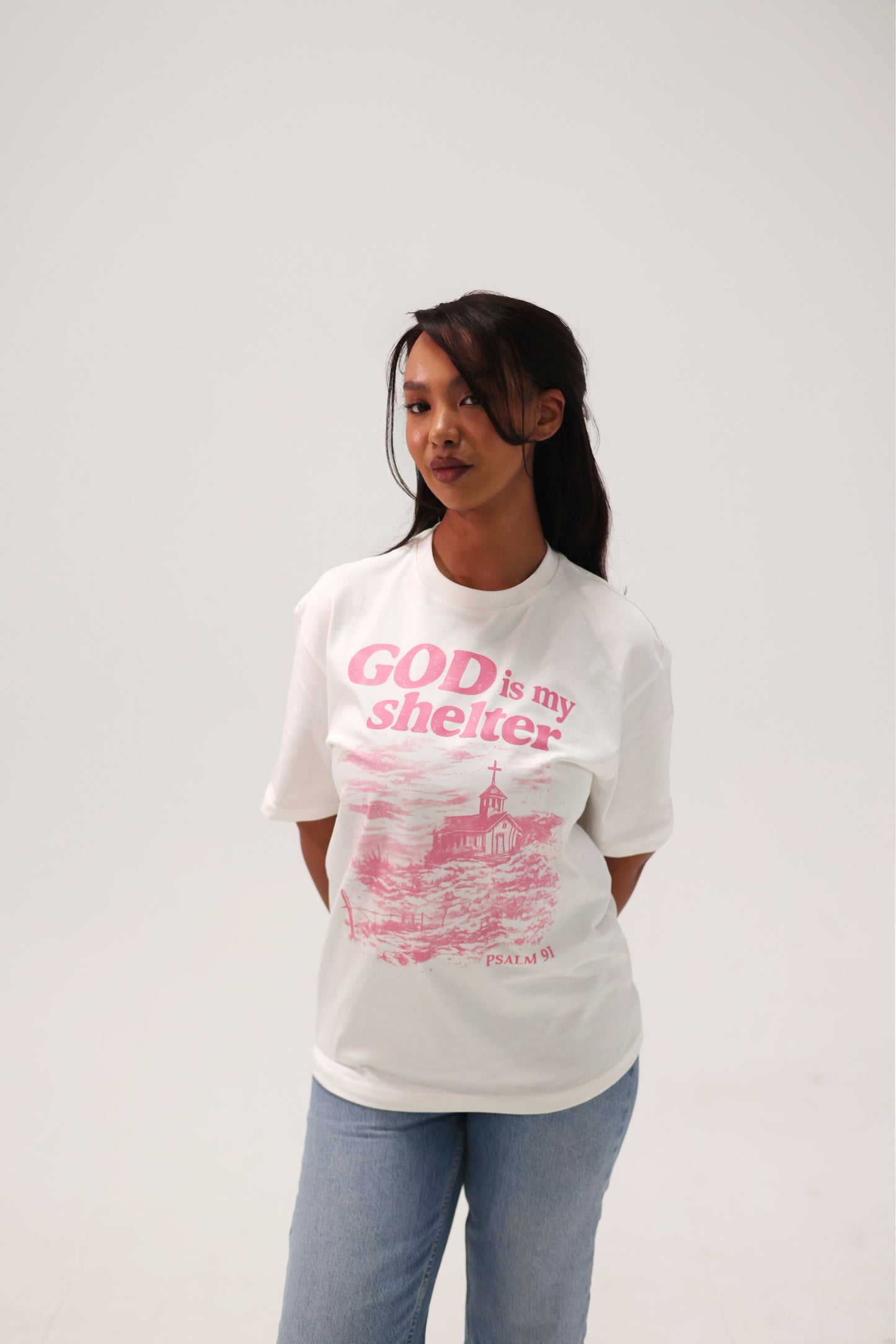 GOD IS MY SHELTER OVERSIZED SHIRT